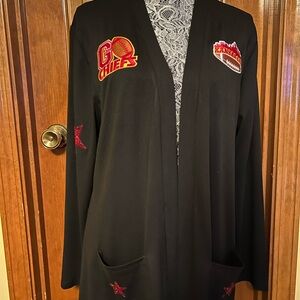 KC Chiefs Women's/Girls Commemorative Cardigan with Pockets